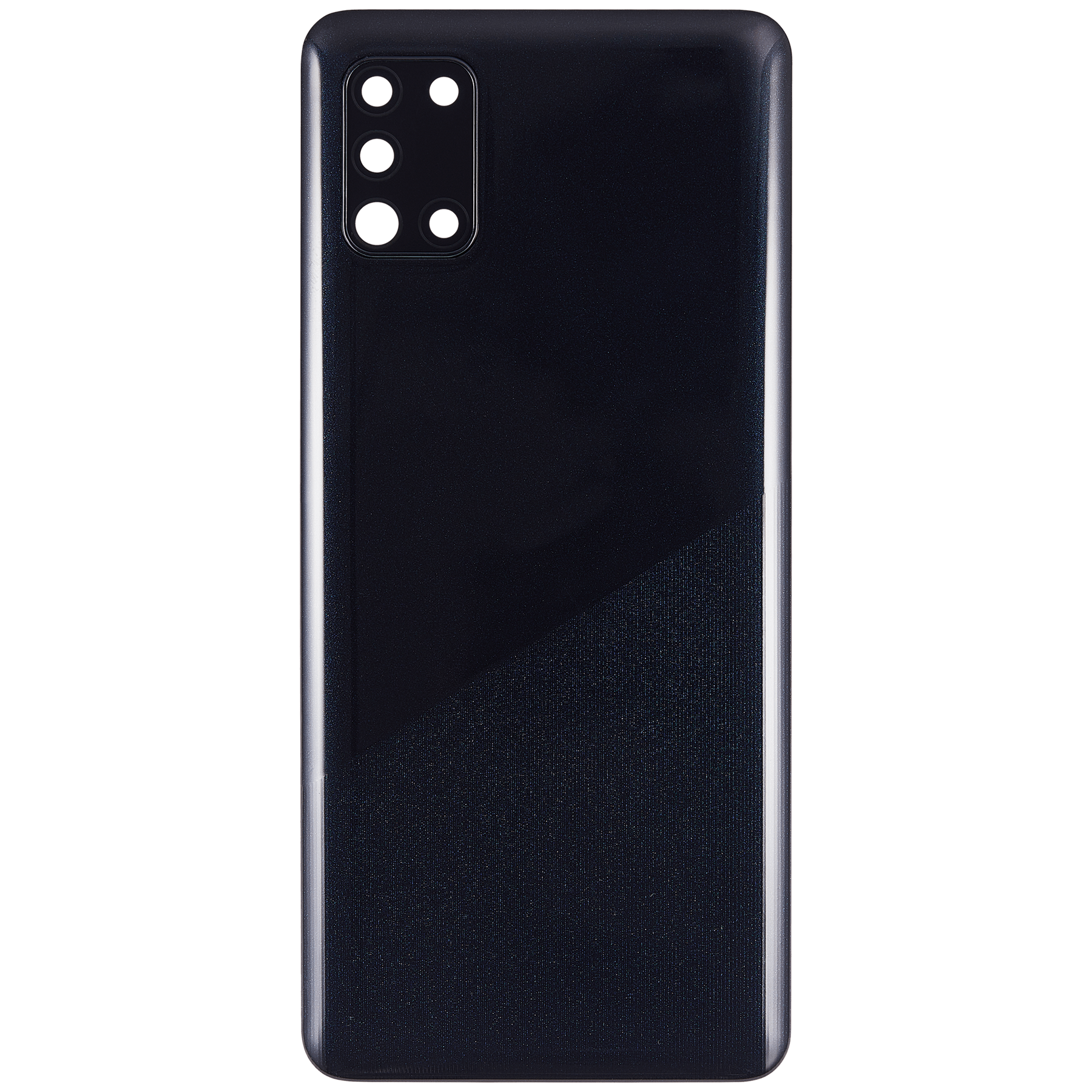 Replacement Back cover Glass With Camera Lens Compatible For Samsung Galaxy A31 (A315 / 2020) (Vemake) (Prism Crush Black)