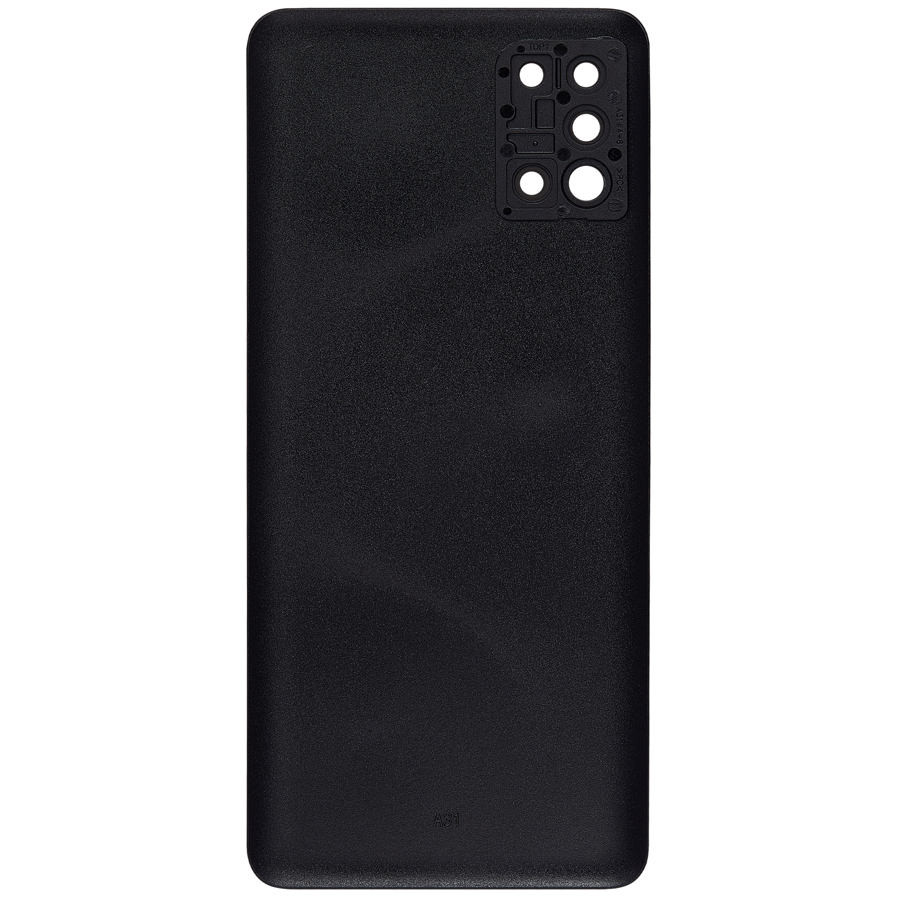Replacement Back cover Glass With Camera Lens Compatible For Samsung Galaxy A31 (A315 / 2020) (Vemake) (Prism Crush Black)