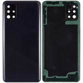 Back cover Glass With Camera Lens Compatible For Samsung Galaxy A51 4G (A515 / 2019) (Vemake) (Prism Crush Black)