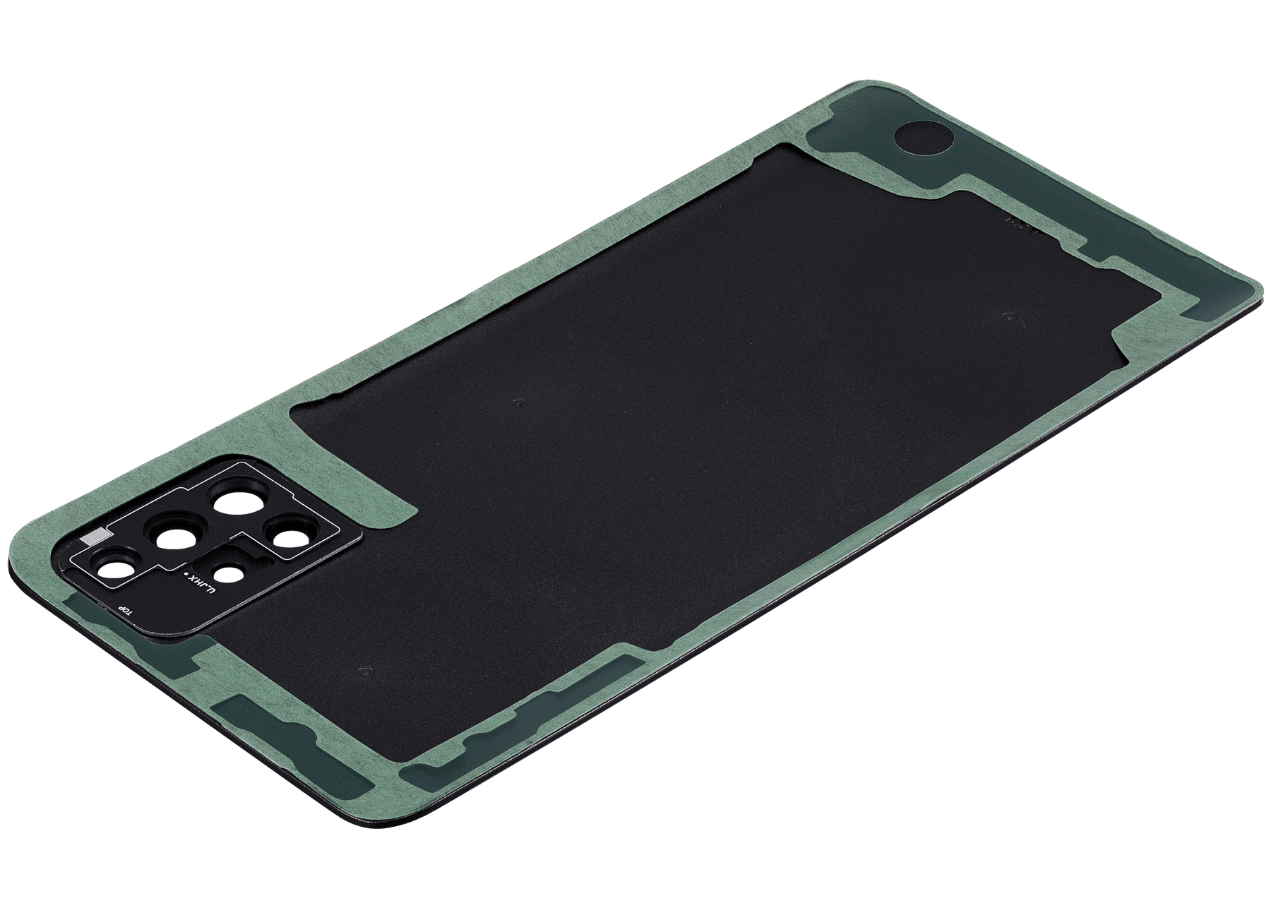 Back cover Glass With Camera Lens Compatible For Samsung Galaxy A51 4G (A515 / 2019) (Vemake) (Prism Crush Black)