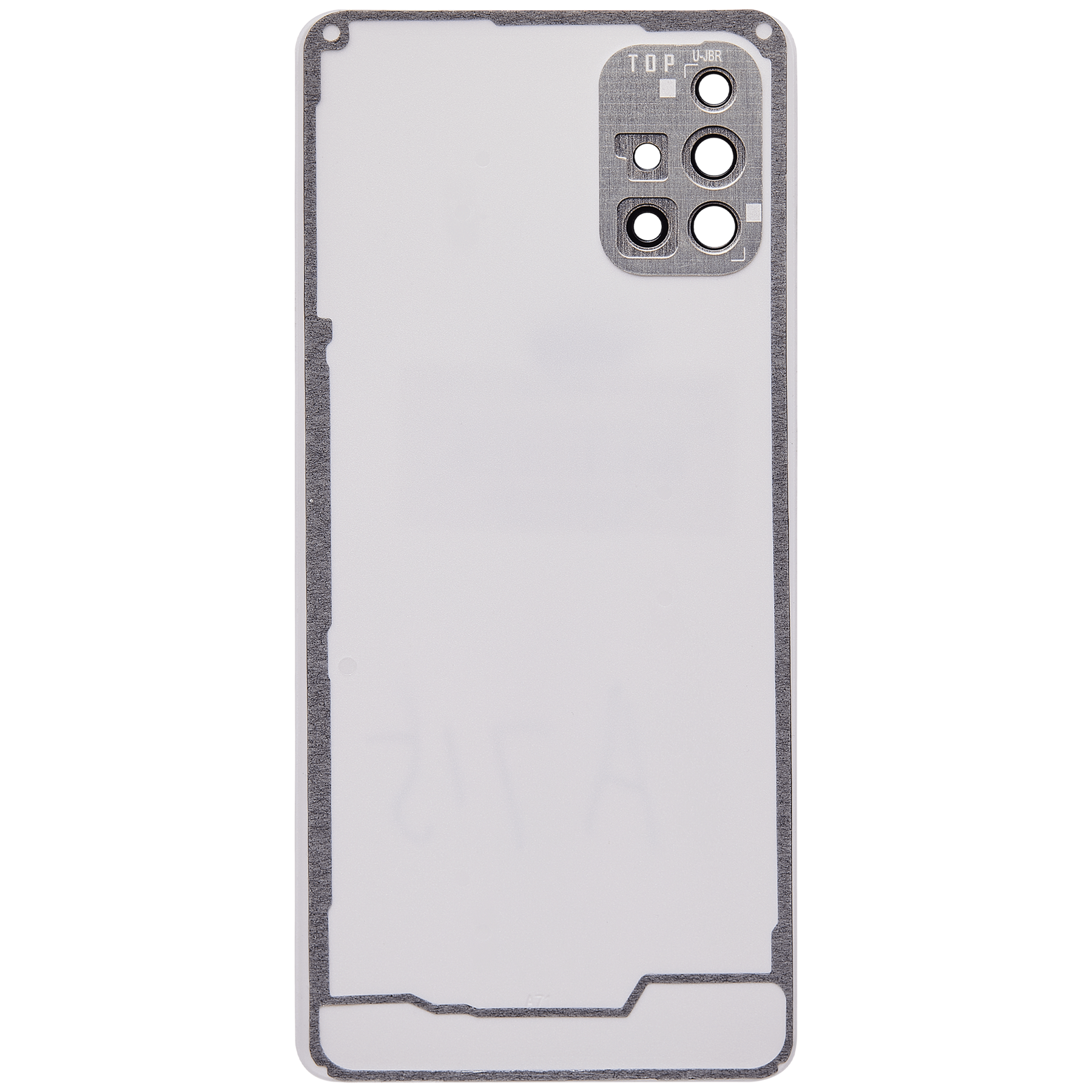 Replacement Back cover Glass With Camera Lens Compatible For Samsung Galaxy A71 4G (A715 / 2020) (Vemake) ( Prism Crush Pink)