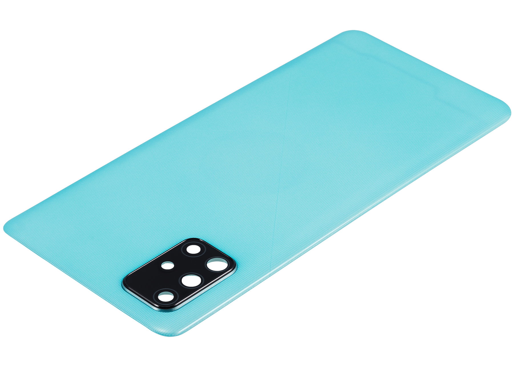 Replacement Back cover Glass With Camera Lens Compatible For Samsung Galaxy A71 (A715 / 2020) (Vemake) ( Prism Crush Blue)
