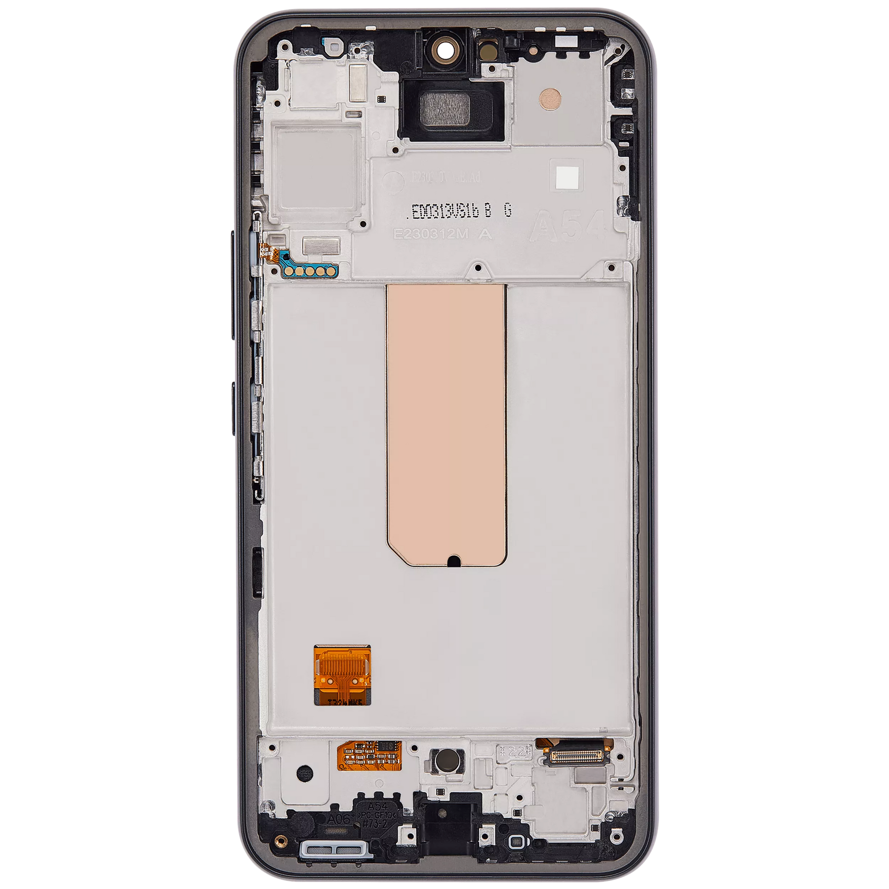 OLED Assembly With Frame Compatible For Samsung Galaxy A54 5G Replacement (A546 / 2023) (US & International Version) (Service Pack) (Graphite)