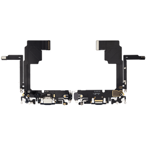 Charging Port Flex Cable Compatible For iPhone 15 Pro (Premium) (Blue Titanium)