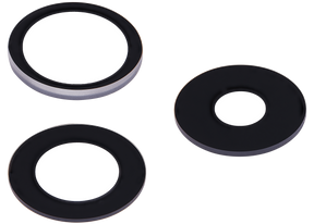 Back Camera Lens (Glass Only) With Adhesive Compatible For iPhone 15 Pro (3 Piece Set) (Real Sapphire) (Premium)