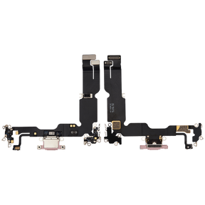 Charging Port Flex Cable Compatible For iPhone 15 Plus (Premium) (Pink)