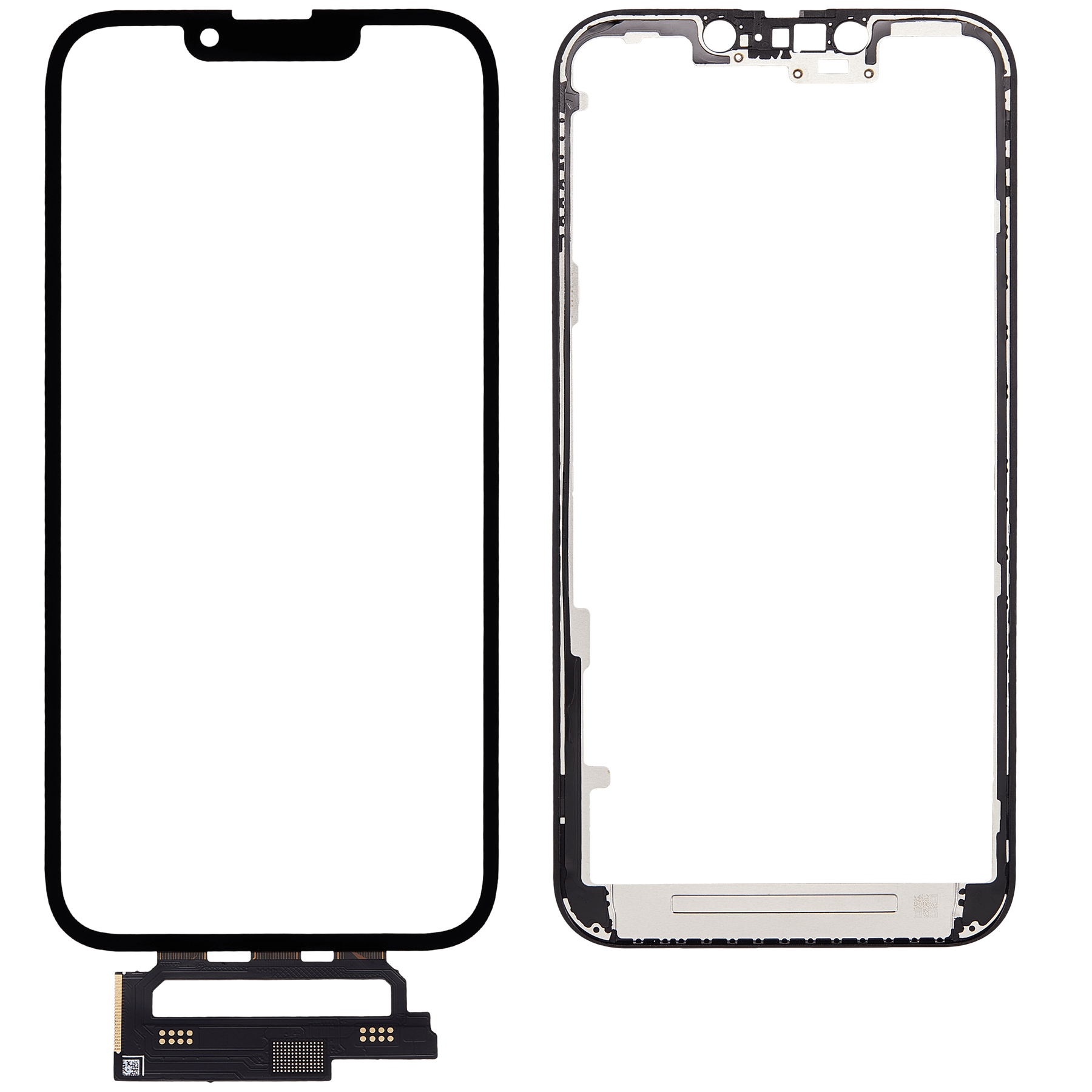 4 in 1 Short Flex (Digitizer Touch With Glass + OCA + Frame Pre-installed) Compatible For iPhone 13 (OCA Master)