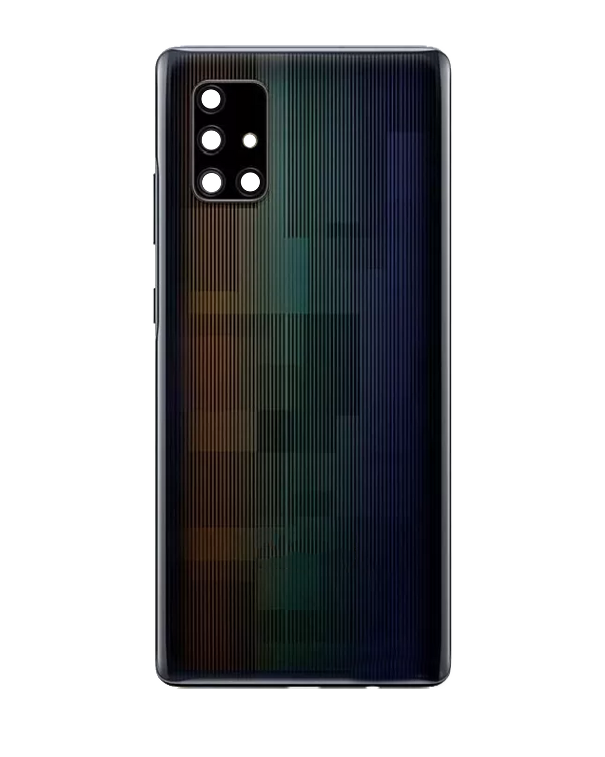 Back Cover Glass With Camera Lens Compatible Samsung Galaxy A71 5G Replacement (A716V / 2020) (Service Pack) (Prism Cube Black)