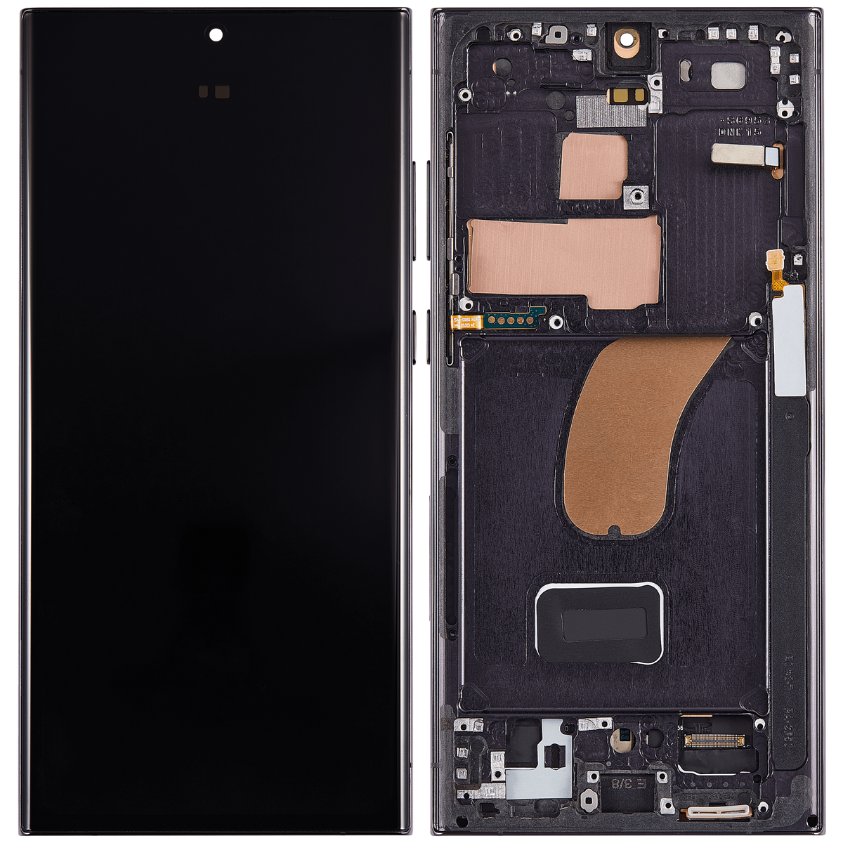 OLED Assembly With Frame Compatible For Samsung Galaxy S23 Ultra 5G Replacement (US & International) (Service Pack) (Phantom Black)