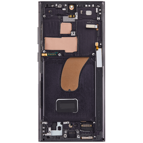 OLED Assembly With Frame Compatible For Samsung Galaxy S23 Ultra 5G Replacement (US & International) (Service Pack) (Phantom Black)