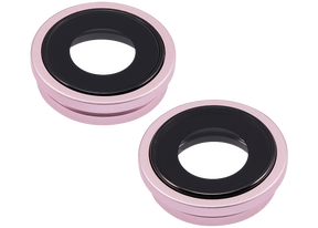 Back Camera Lens With Bracket & Bezel Compatible For iPhone 15 / 15 Plus (2 Piece Set) (Premium) (Pink)