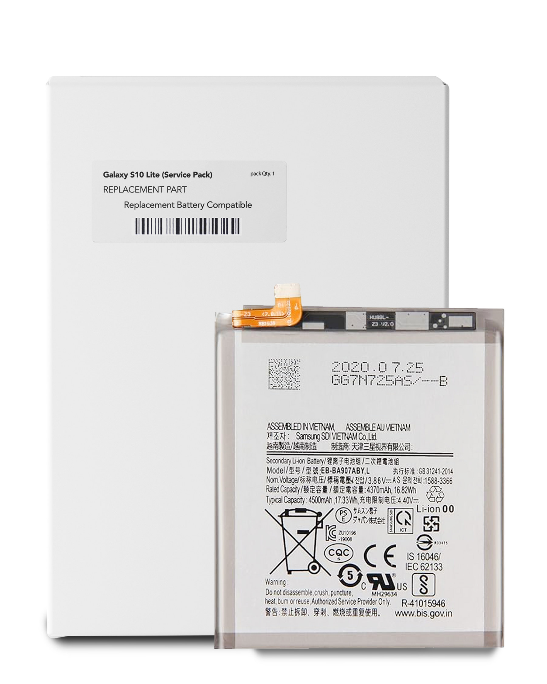 Replacement Battery Compatible For Samsung Galaxy S10 Lite / A71 5G (A716U / 2020) (EB-BA907ABYL)