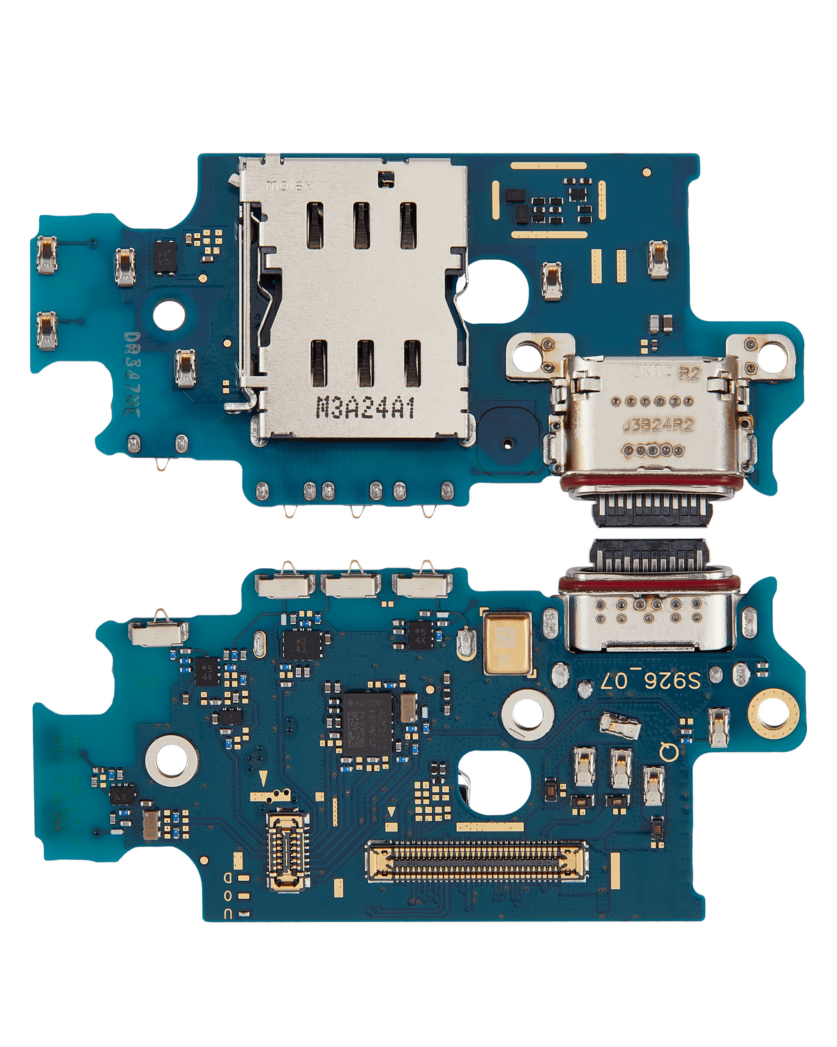 Charging Port Board With Sim Card Reader Compatible For Samsung Galaxy S24 Plus 5G (S926U) (US Version) (Premium)