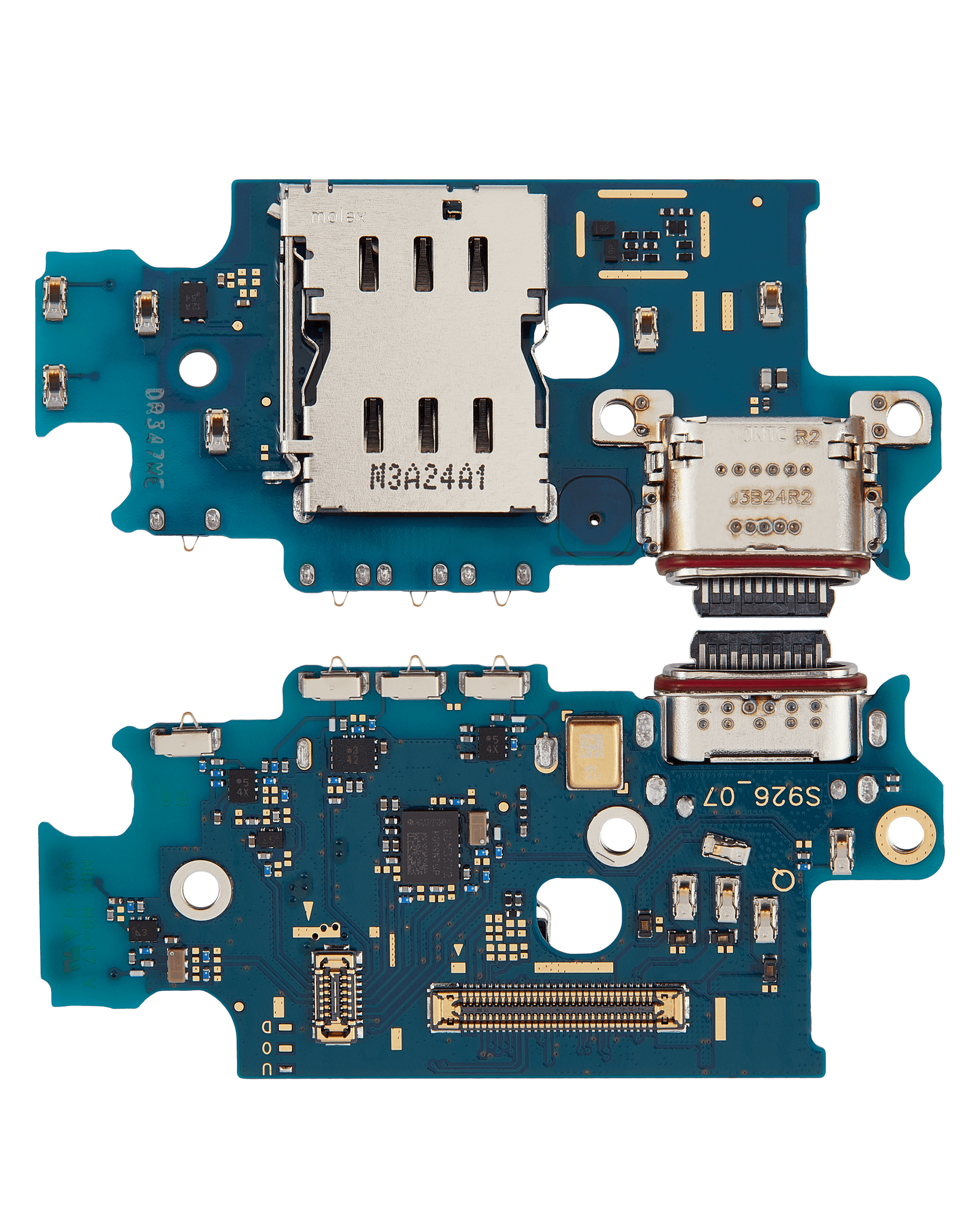 Charging Port Board With Sim Card Reader Compatible For Samsung Galaxy S24 Plus 5G (S926U) (US Version) (Premium)