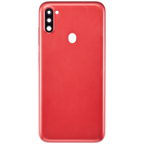 Back Cover With Camera Lens Compatible For Samsung Galaxy A11 (A115 / 2020) (International Version) (Vemake) (Red)