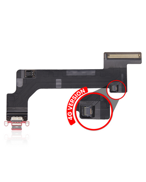 Charging Port Flex Cable Compatible For iPad 10 (2022) (Cellular) (Premium) (Pink)