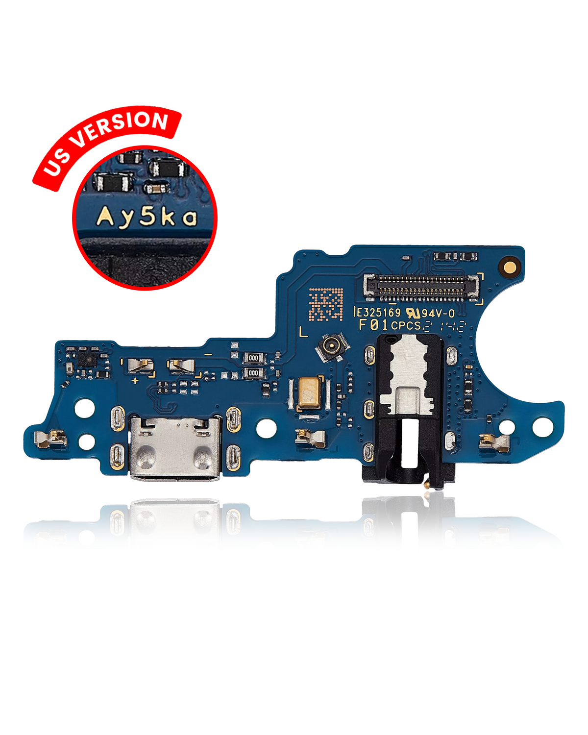 Charging Port Board With Headphone Jack Compatible For Samsung Galaxy A03 (A035 / 2021) (US Version) (Aftermarket Plus)