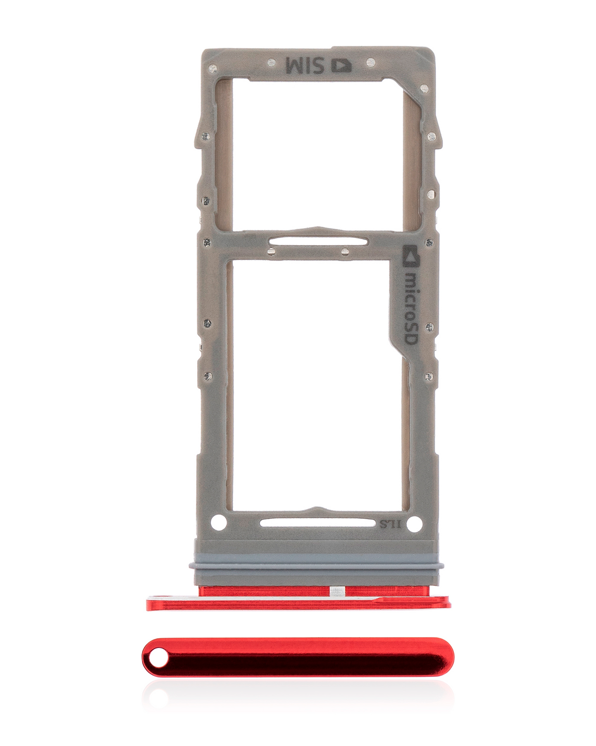 Replacement Single Sim Card Tray Compatible For Samsung Galaxy S20 / S20 Plus / S20 Ultra 5G (Aura Red)
