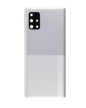 Replacement Back Cover Glass With Camera Lens Compatible For Samsung Galaxy A71 (A715 / 2020) (Service Pack) (Prism Crush Silver)