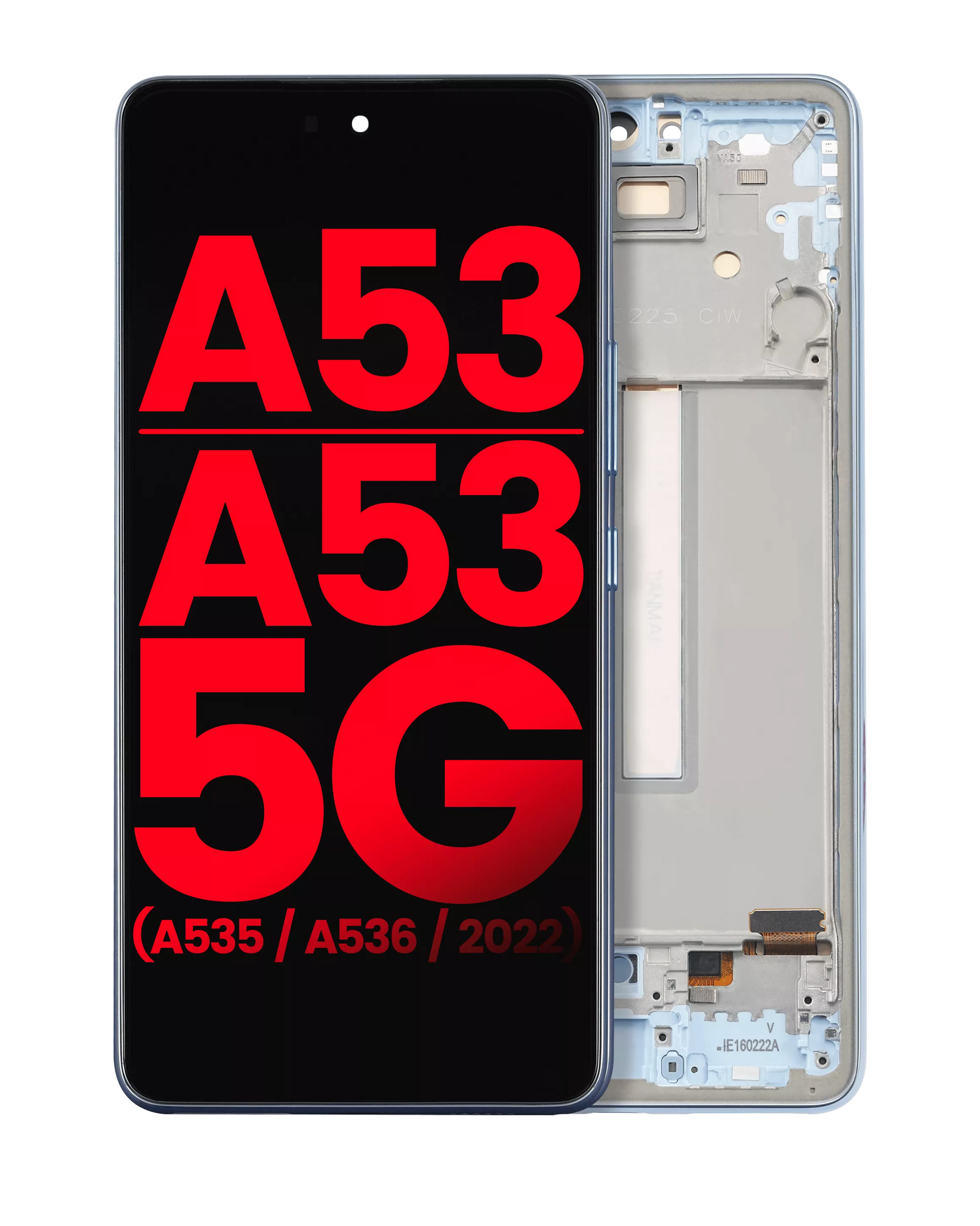 Replacement OLED Assembly With Frame Compatible For Samsung Galaxy A53 5G ( A536 / 2022) (6.36") (Vemake) (Blue)