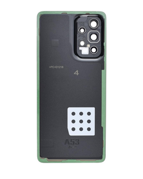 Replacement Back Cover Glass With Camera Lens Compatible For Samsung Galaxy A53 5G by macfactory.in(A536 / 2022) (Service Pack) (Black)