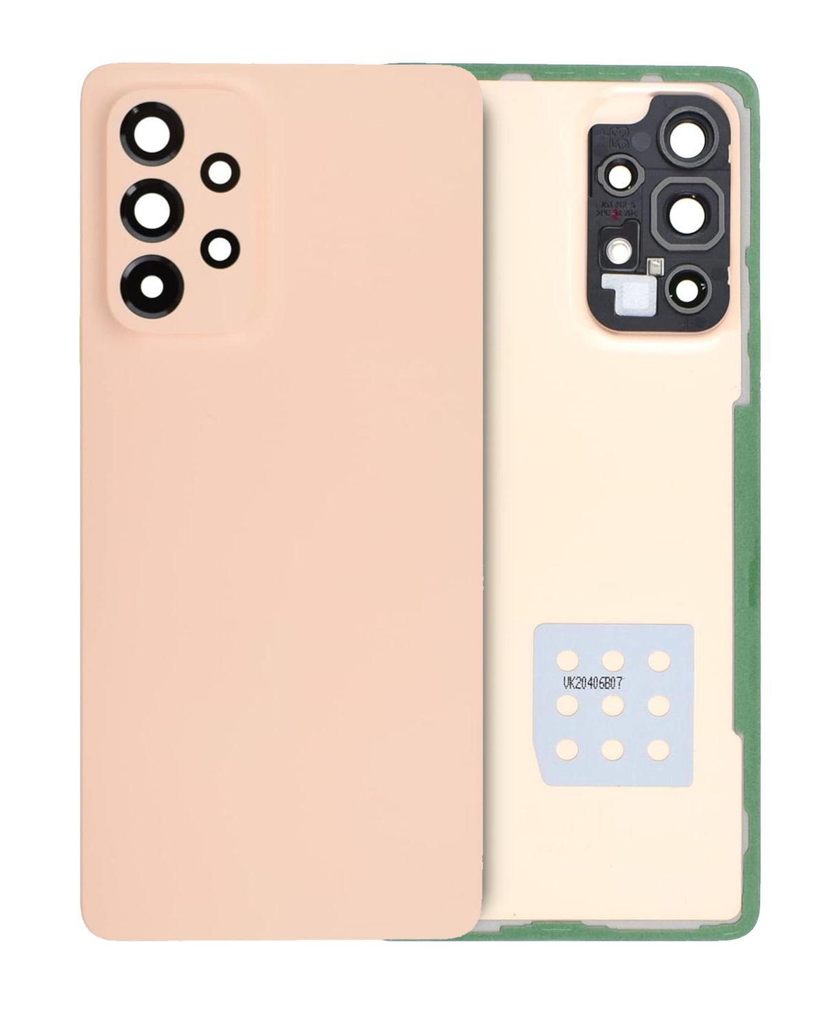 Replacement Back Cover Glass With Camera Lens Compatible For Samsung Galaxy A53 5G (A536 / 2022) (Service Pack) (Peach)