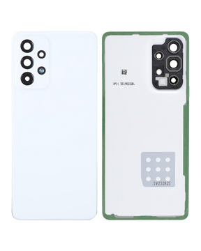 Replacement Back Cover Glass With Camera Lens Compatible For Samsung Galaxy A53 5G (A536 / 2022) (Service Pack) (White)