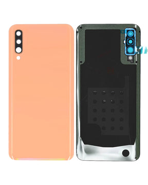 Back Cover Glass With Camera Lens Compatible For Samsung Galaxy A50 (A505 /2019) (Service Pack) (Orange)