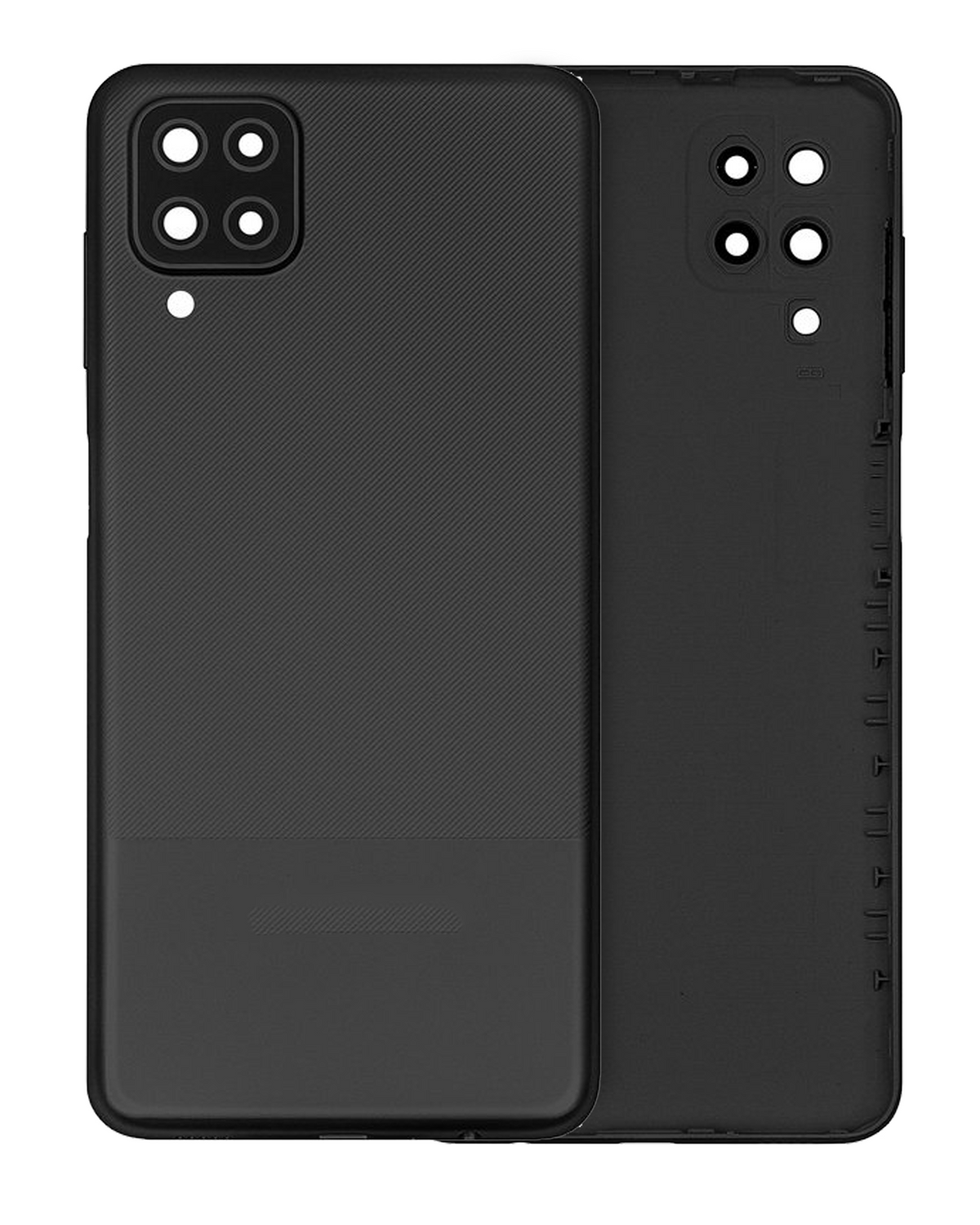 Back Cover Glass With Camera Lens Compatible For Samsung Galaxy A12 (A125 / 2020) (Service Pack) (Black)
