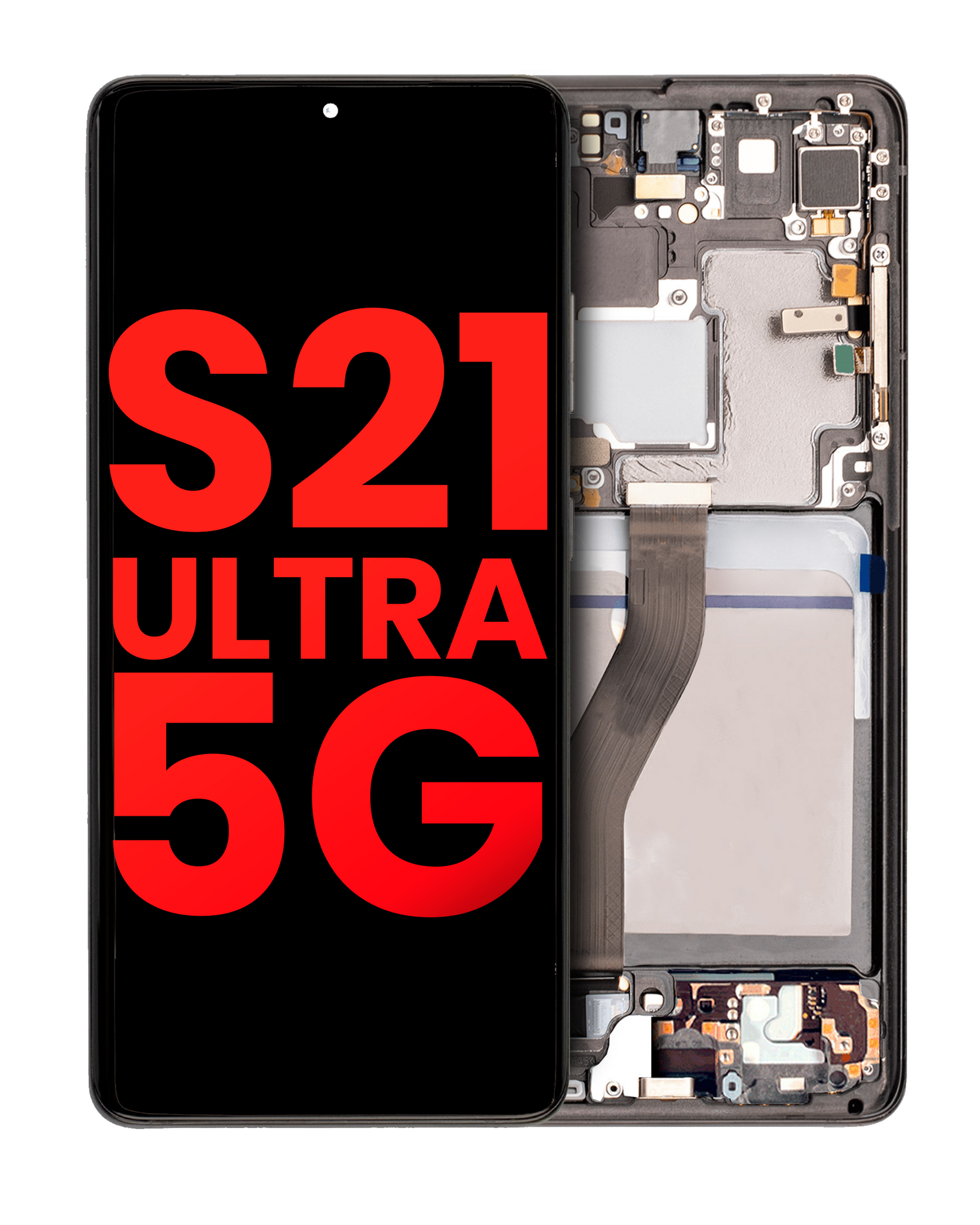 OLED Assembly With Frame Compatible For Samsung Galaxy S21 Ultra 5G Re