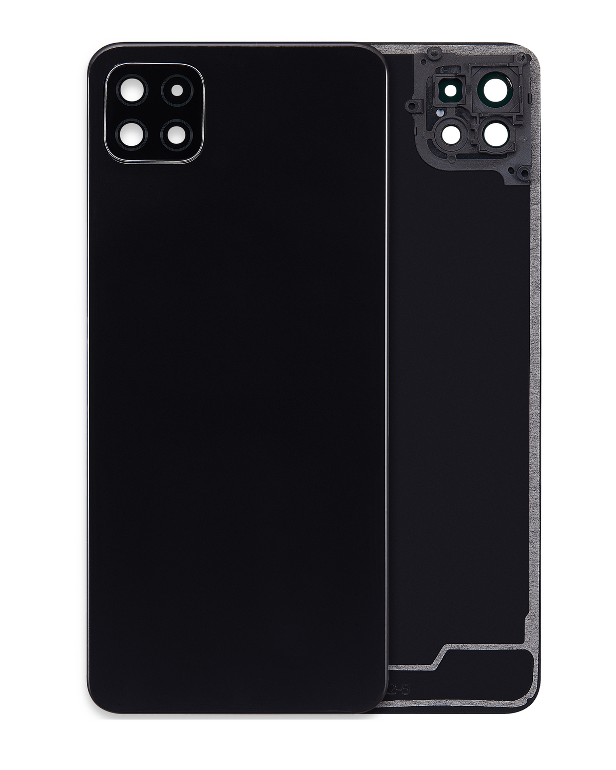 Back cover Glass With Camera Lens Compatible For Samsung Galaxy A22 5G (A226 / 2021) (Vemake) (Black)