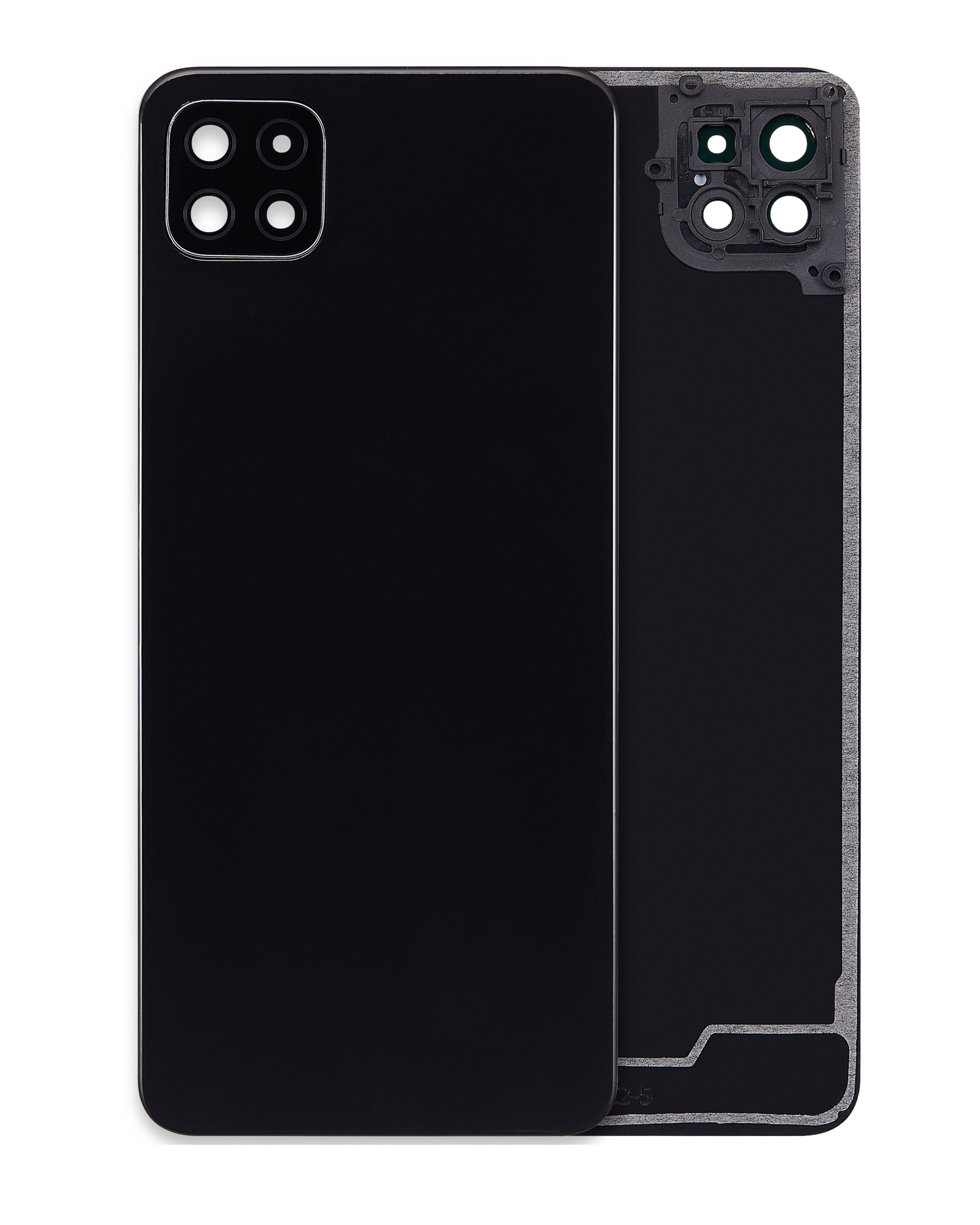 Back cover Glass With Camera Lens Compatible For Samsung Galaxy A22 5G (A226 / 2021) (Vemake) (Black)