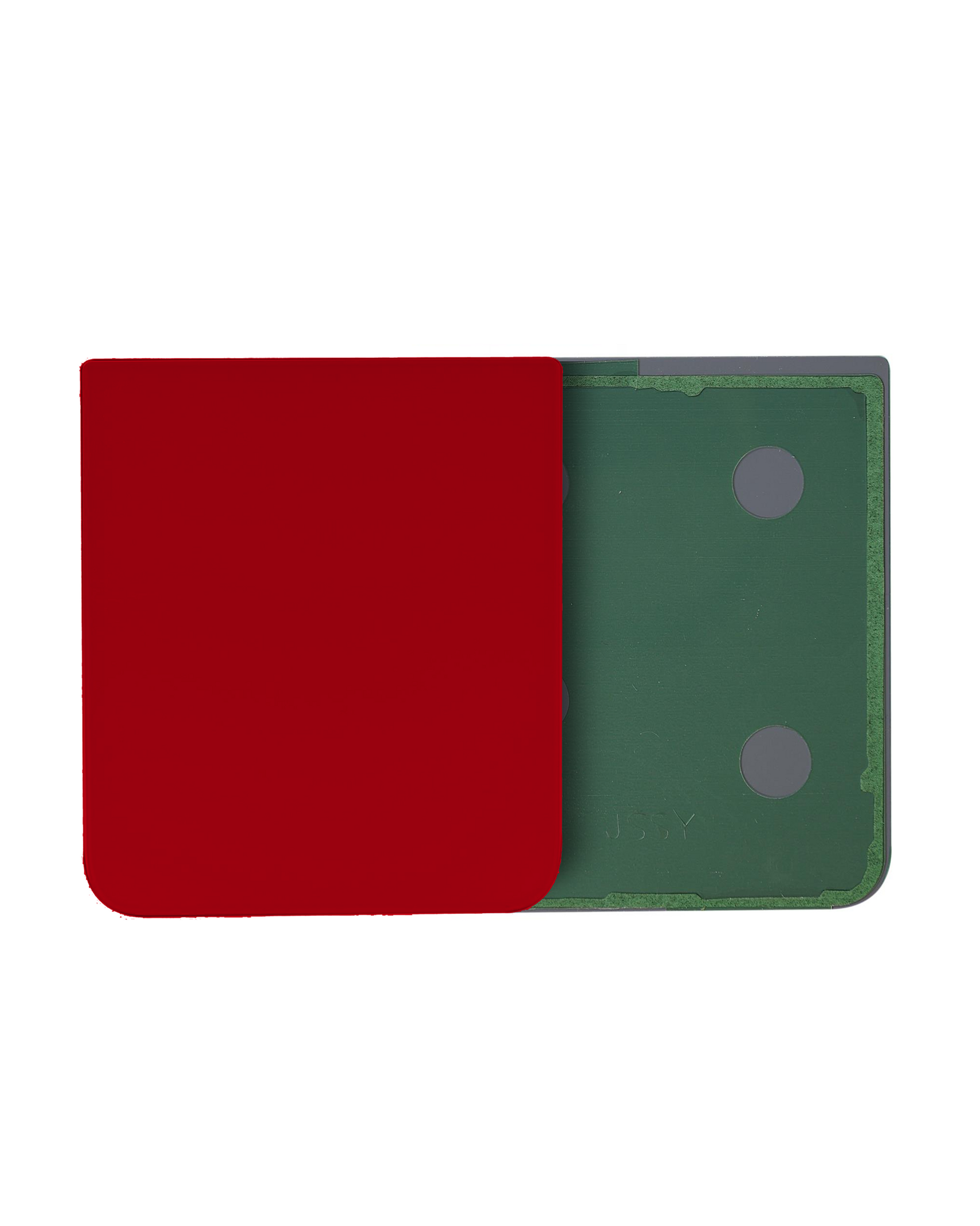 Replacement Bottom Back Cover Glass Compatible For Samsung Galaxy Z Flip 4 (not perfect fitting) (Red)