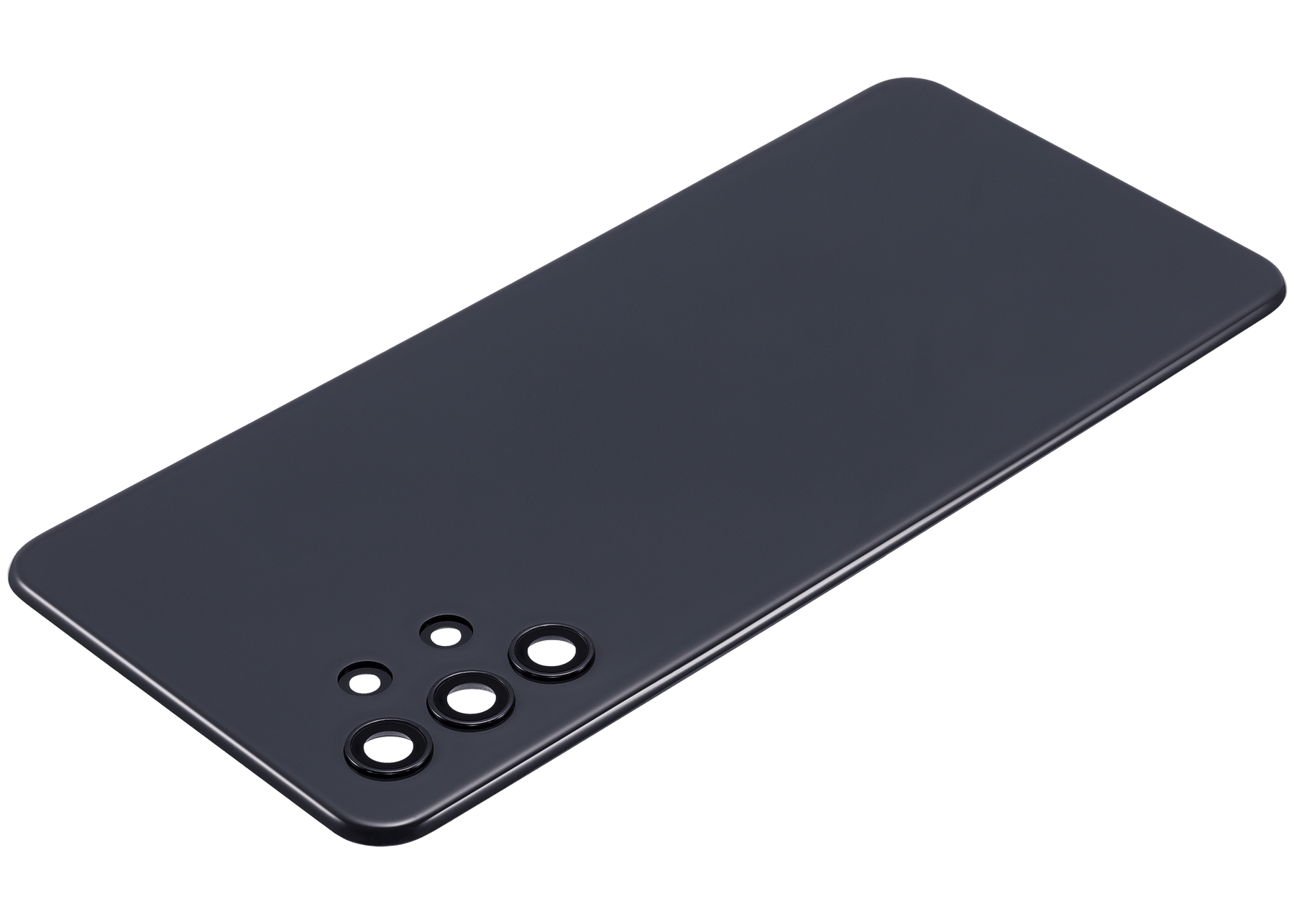 Back Cover Glass With Camera Lens Compatible For Samsung Galaxy A32 5G (A326 / 2021) (Vemake) (Awesome Black)