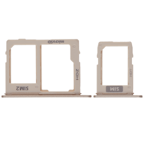 Sim Card Tray Replacement Compatible For Samsung Galaxy A6 (A600 / 2018) / A6 Plus (A605 / 2018) (Gold)