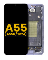 Replacement OLED Assembly With Frame Compatible For Samsung Galaxy A55 (A556 / 2024) (Refurbished) (Lilac)