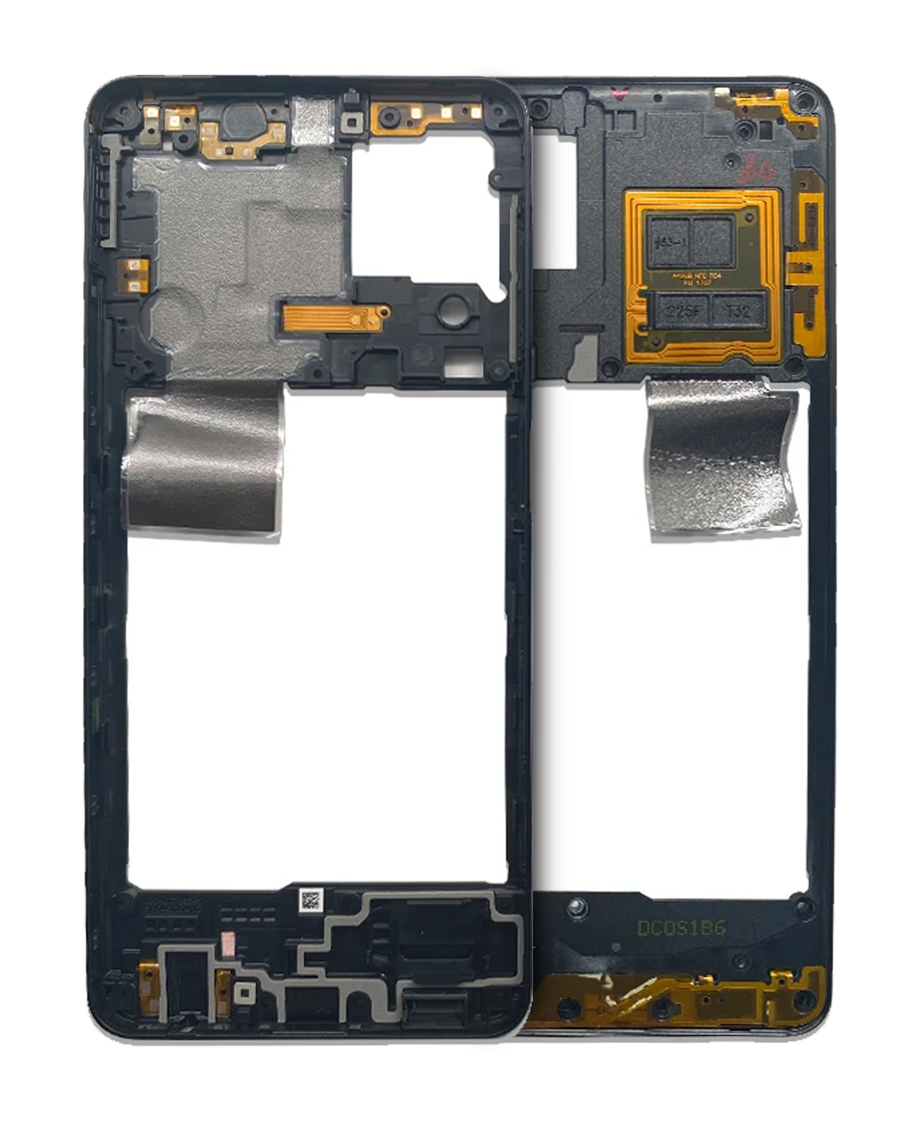 Mid-Frame Housing Compatible For Samsung Galaxy A22 4G (A225 / 2021) (Black)