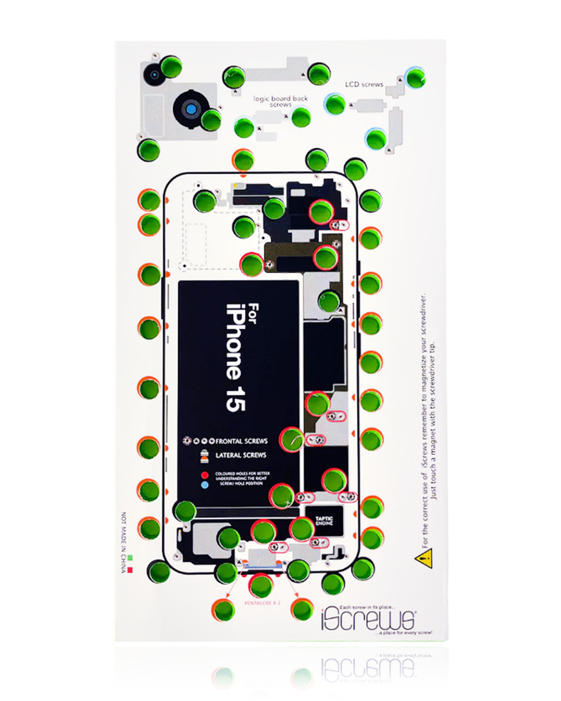 iScrews Position Mat Compatible For iPhone 15 (dottorpod)