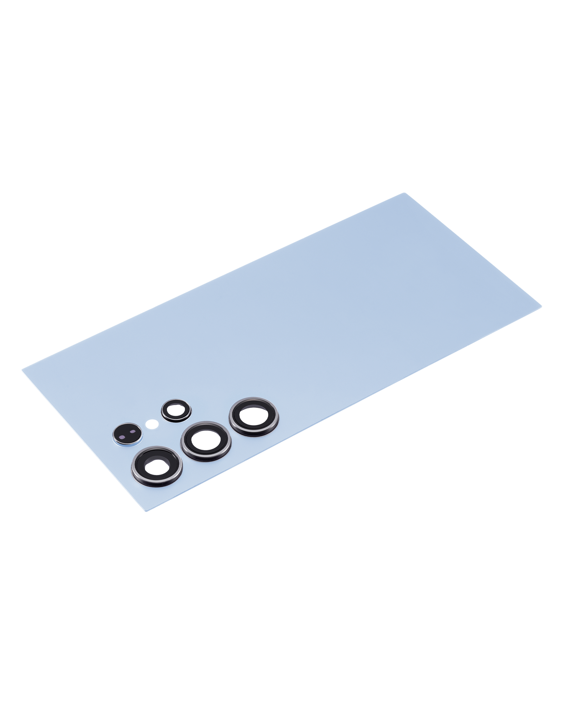 Back Cover Glass With Camera Lens Compatible For Samsung Galaxy S24 Ultra 5G (No Logo) (Aftermarket Plus) (Titanium Blue)