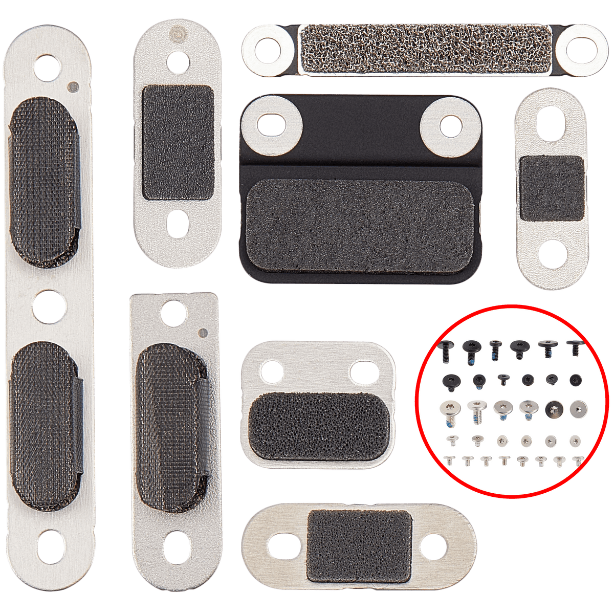 Full Set Small Metal Bracket And Screw Set For Macbook Pro 14" A2442 (2021) Pro / Max / A2779 (2023) / A2918 (2023) / A2992 (2023) / A3112 (2024) / A3401 (2024) Pro / A3185 (2024) Max