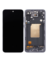 OLED Assembly With Frame Compatible For Samsung Galaxy A55 Replacement (A556 / 2024) (Refurbished) (Navy)