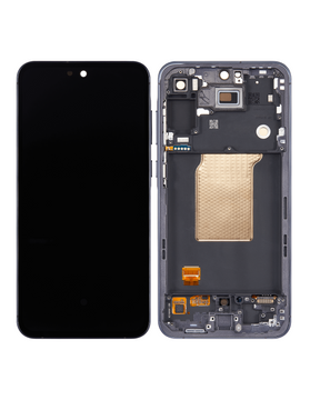 OLED Assembly With Frame Compatible For Samsung Galaxy A55 Replacement (A556 / 2024) (Refurbished) (Navy)