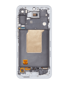 OLED Assembly With Frame Compatible For Samsung Galaxy A55 Replacement (A556 / 2024) (Refurbished) (Iceblue)