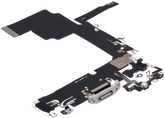 Charging Port Flex Cable Compatible For iPhone 15 Pro (Aftermarket Plus) (White Titanium)