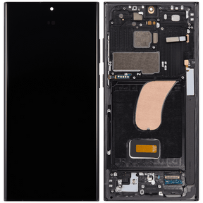 OLED Assembly With Frame Compatible For Samsung Galaxy S23 Ultra Replacement by Macfactory.Store(US & International) (Refurbished) (Graphite / Red)