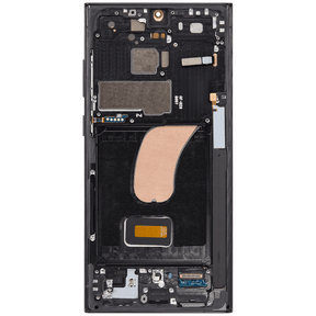 OLED Assembly With Frame Compatible For Samsung Galaxy S23 Ultra Replacement by Macfactory.Store(US & International) (Refurbished) (Graphite / Red)