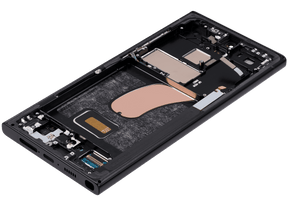 OLED Assembly With Frame Compatible For Samsung Galaxy S23 Ultra Replacement by Macfactory.Store(US & International) (Refurbished) (Graphite / Red)