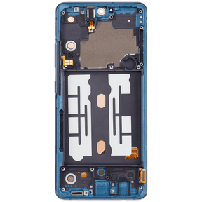 Replacement OLED Assembly With Frame Compatible For Samsung Galaxy A51 5G UW (A516V / 2020) (Verizon 5G UW Frame Only) (Refurbished) (Prism Bricks Blue)