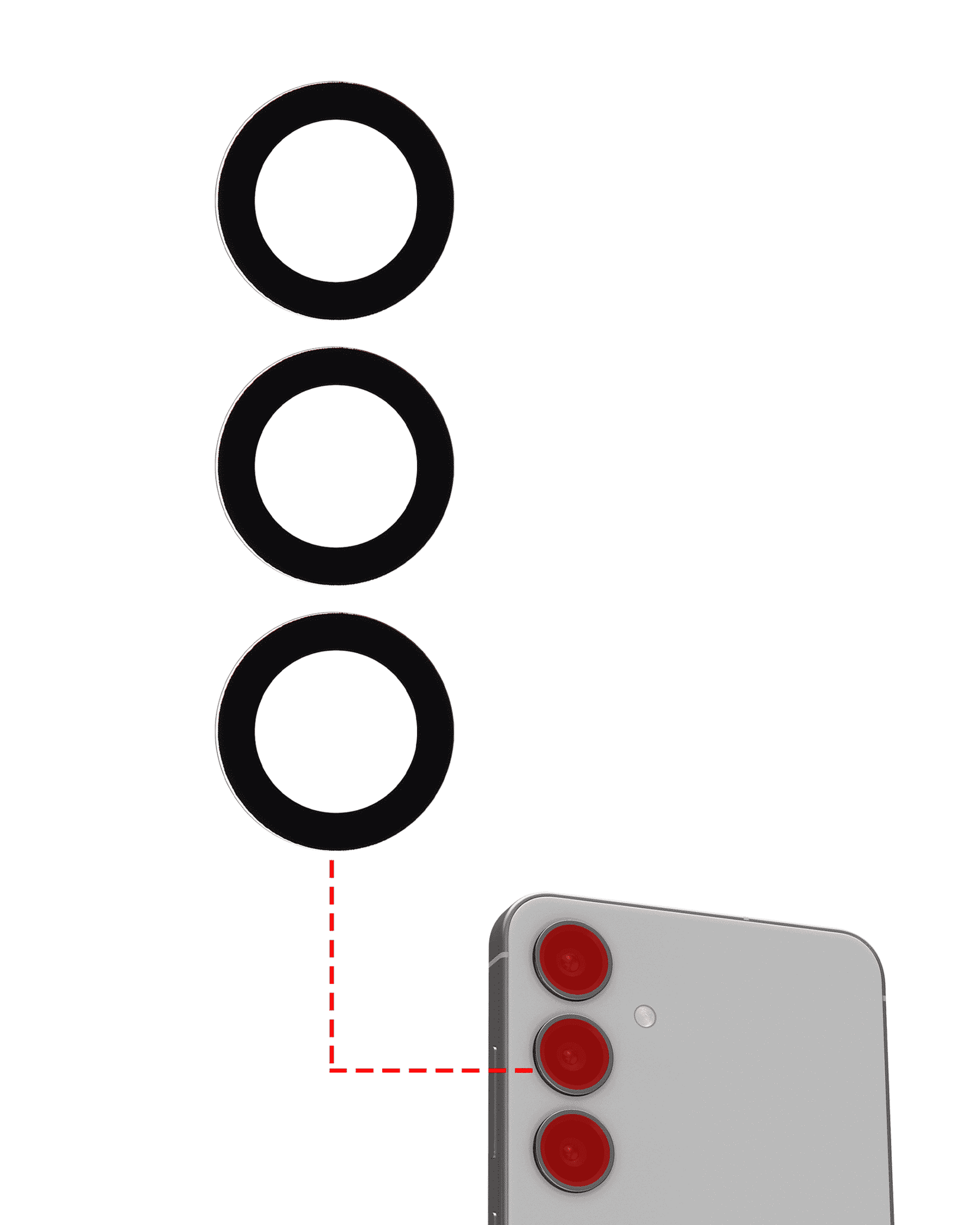 Back Camera Lens (Glass Only) With Adhesive Compatible For Samsung Gal