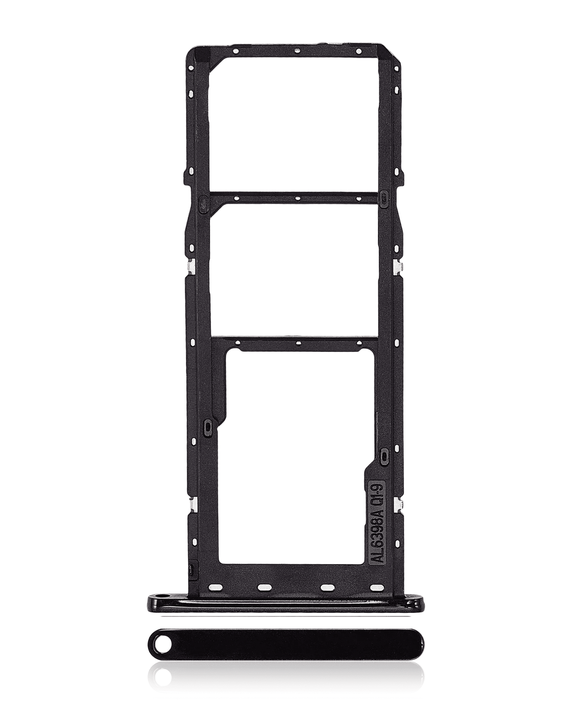Dual Sim Card Tray Compatible For Samsung Galaxy A04E (A042 / 2022) (Black)